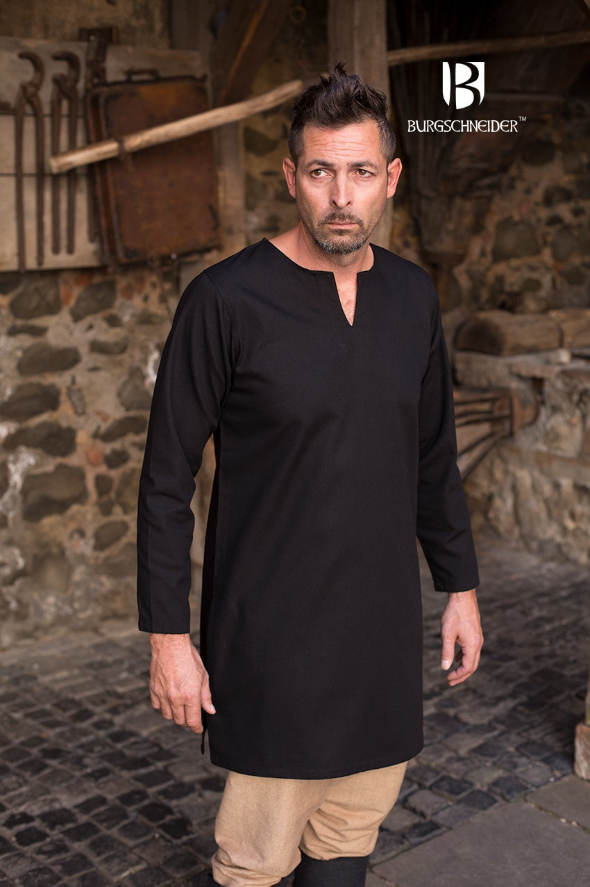 Medieval Tunic / Under Tunic “Leif“ - Black